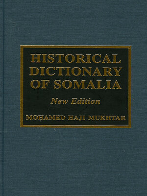 cover image of Historical Dictionary of Somalia